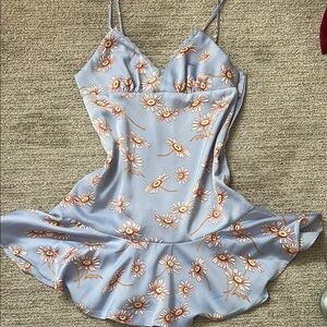 Urban Outfitters Blue Floral Mini Dress